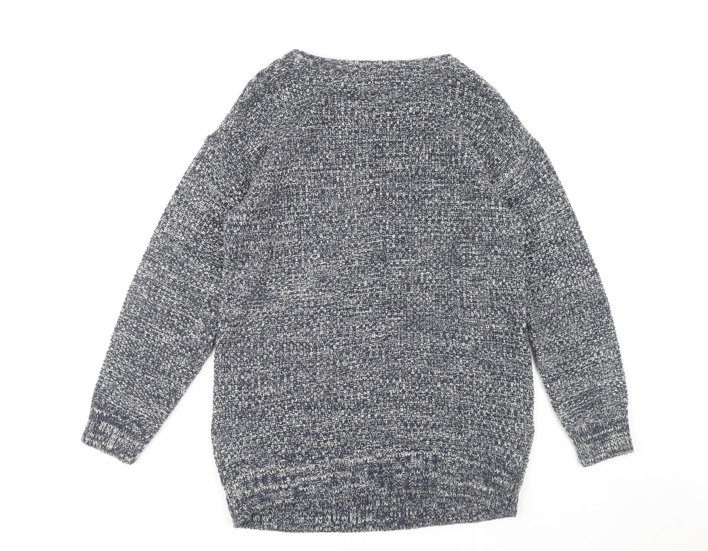 John Baner Men's Blue Cable-Knit Pullover Jumper S