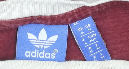 Adidas Men's Red Logo Crew Neck M T-Shirt
