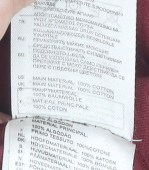 Adidas Men's Red Logo Crew Neck M T-Shirt