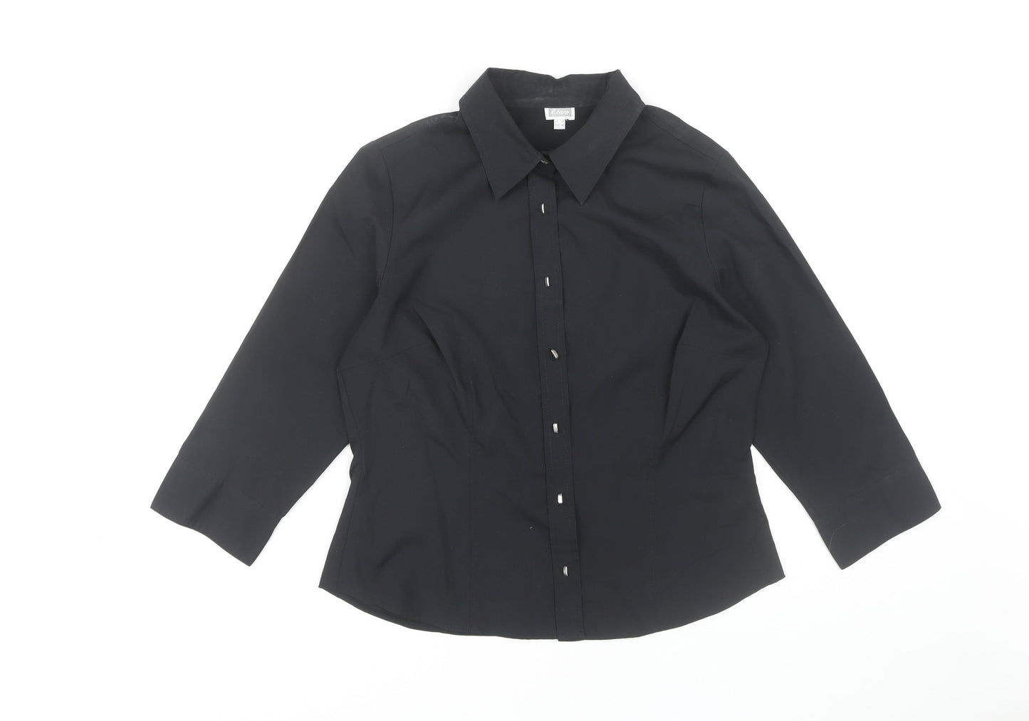 Womens UK Size 14 Etam Black  Button-Up