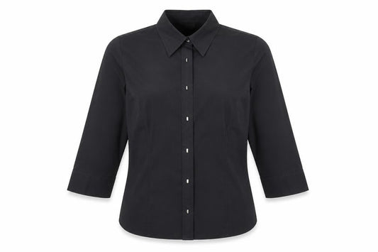 Womens UK Size 14 Etam Black  Button-Up