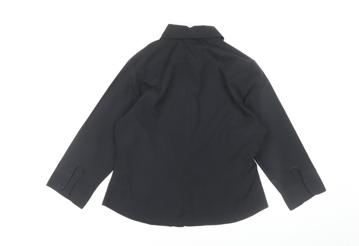 Womens UK Size 14 Etam Black  Button-Up