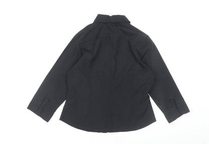 Womens UK Size 14 Etam Black  Button-Up