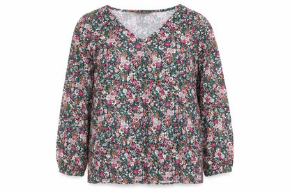 Womens UK Size 12 Bonmarché Multicoloured Basic T-Shirt
