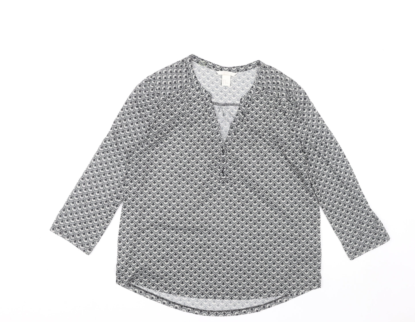 Womens UK Size 12 H&M Multicoloured Basic Blouse