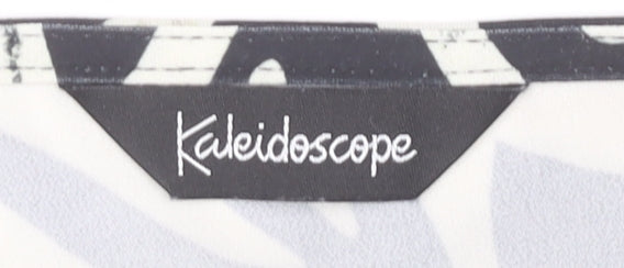 Womens UK Size 14 Kaleidoscope Black Wrap Blouse