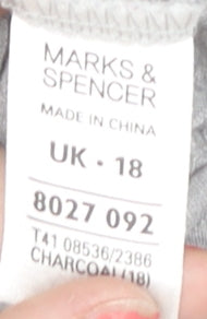 Womens UK Size 18 Marks and Spencer Grey Cape Jumper