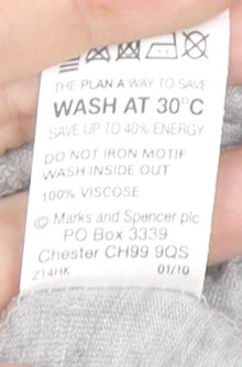 Womens UK Size 18 Marks and Spencer Grey Cape Jumper