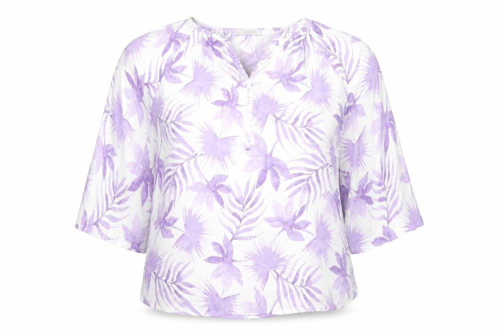 Front view of Marks & Spencer 3/4 Sleeve Floral Blouse UK 14