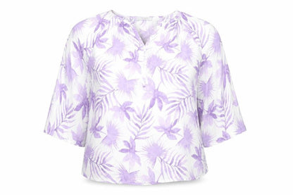 Front view of Marks & Spencer 3/4 Sleeve Floral Blouse UK 14