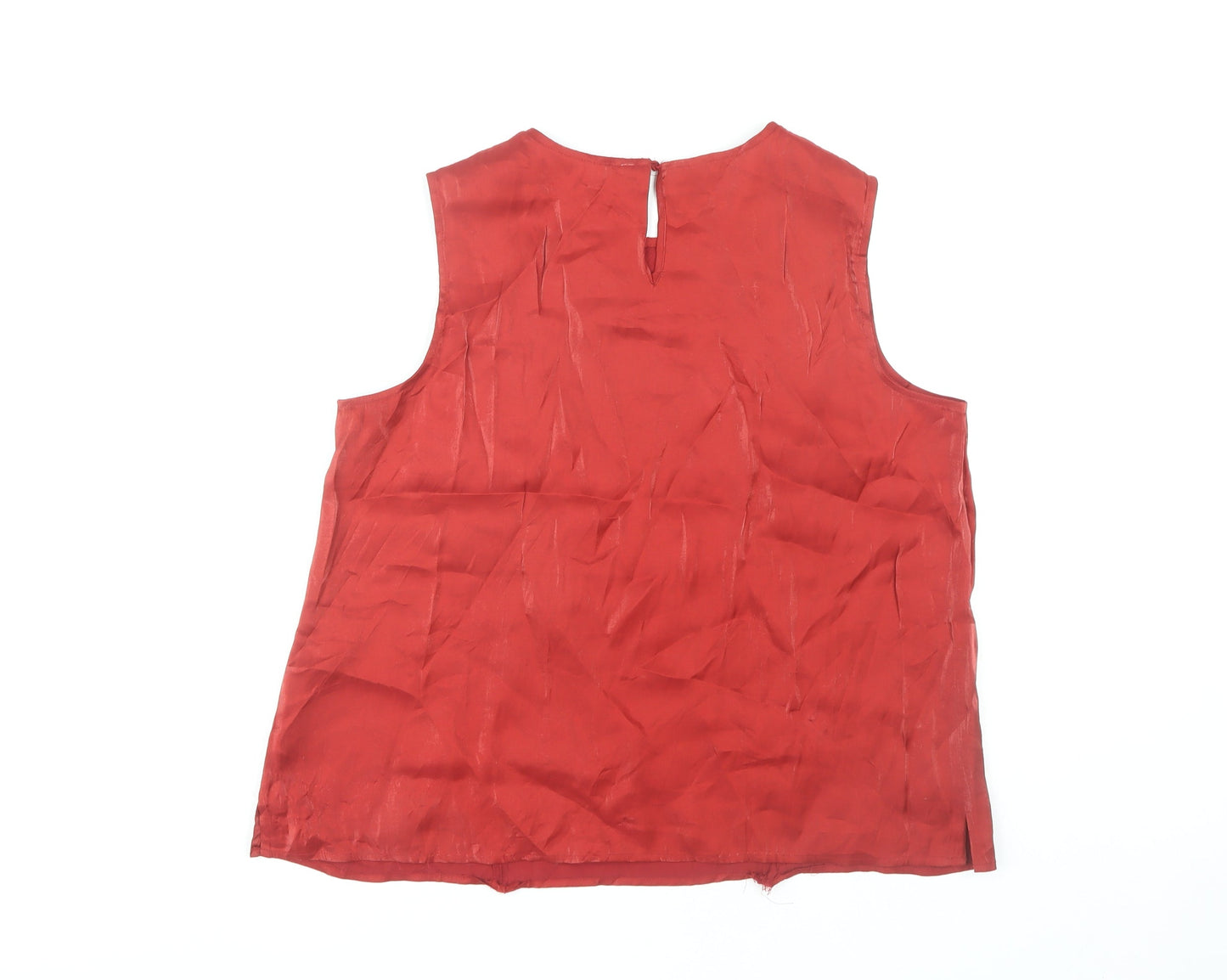 Womens UK Size L Gloria Vanderbilt Red Basic Tank