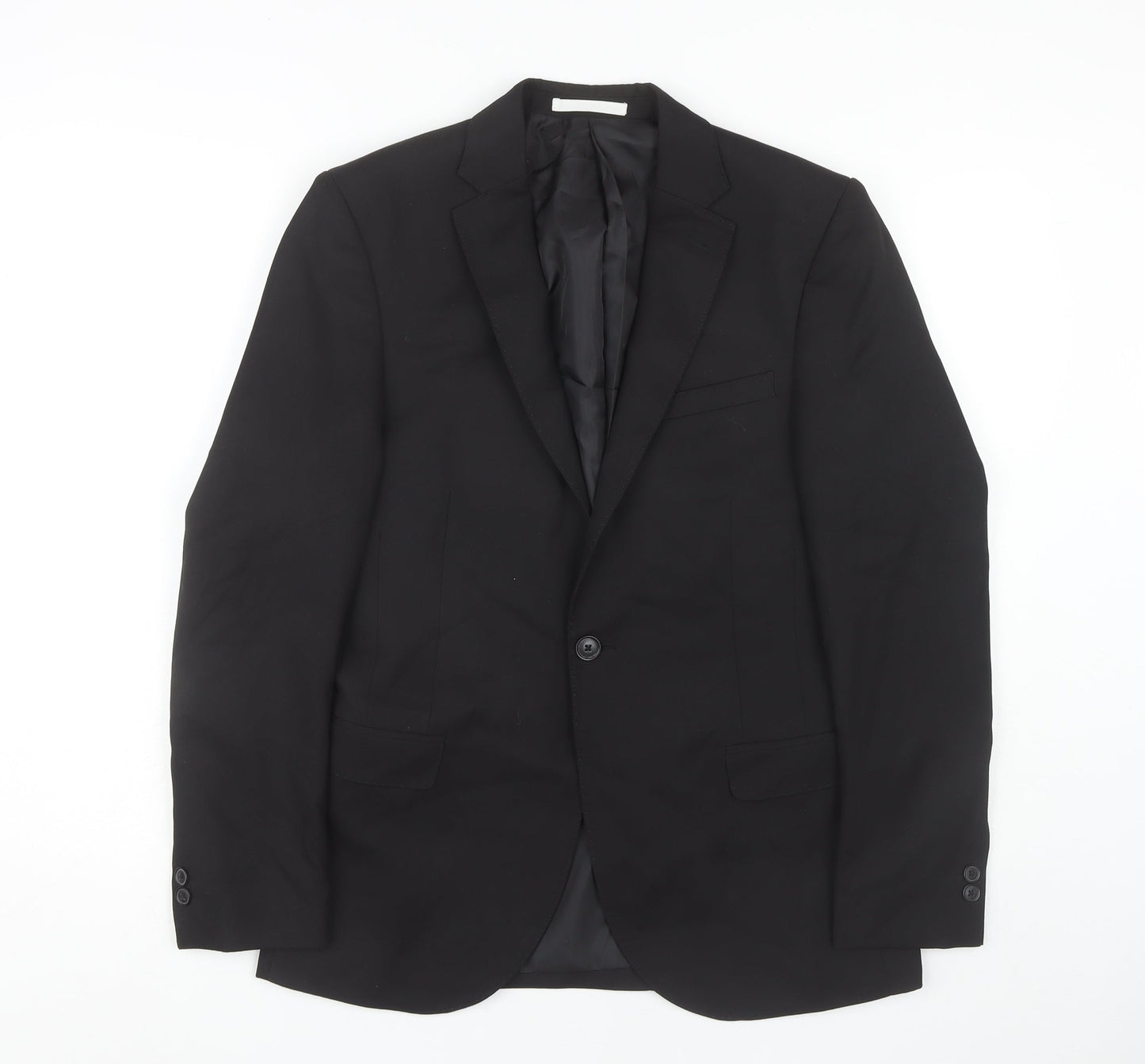 Mens UK Size 36 Moss London Regular Black Suit Jacket