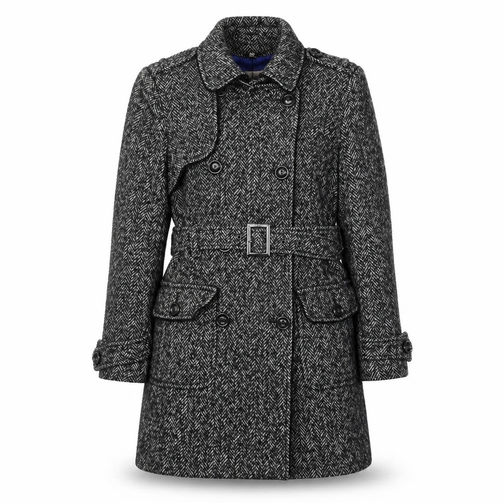 Womens UK Size 12 Jasper Conran Black Trench Coat