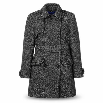 Womens UK Size 12 Jasper Conran Black Trench Coat