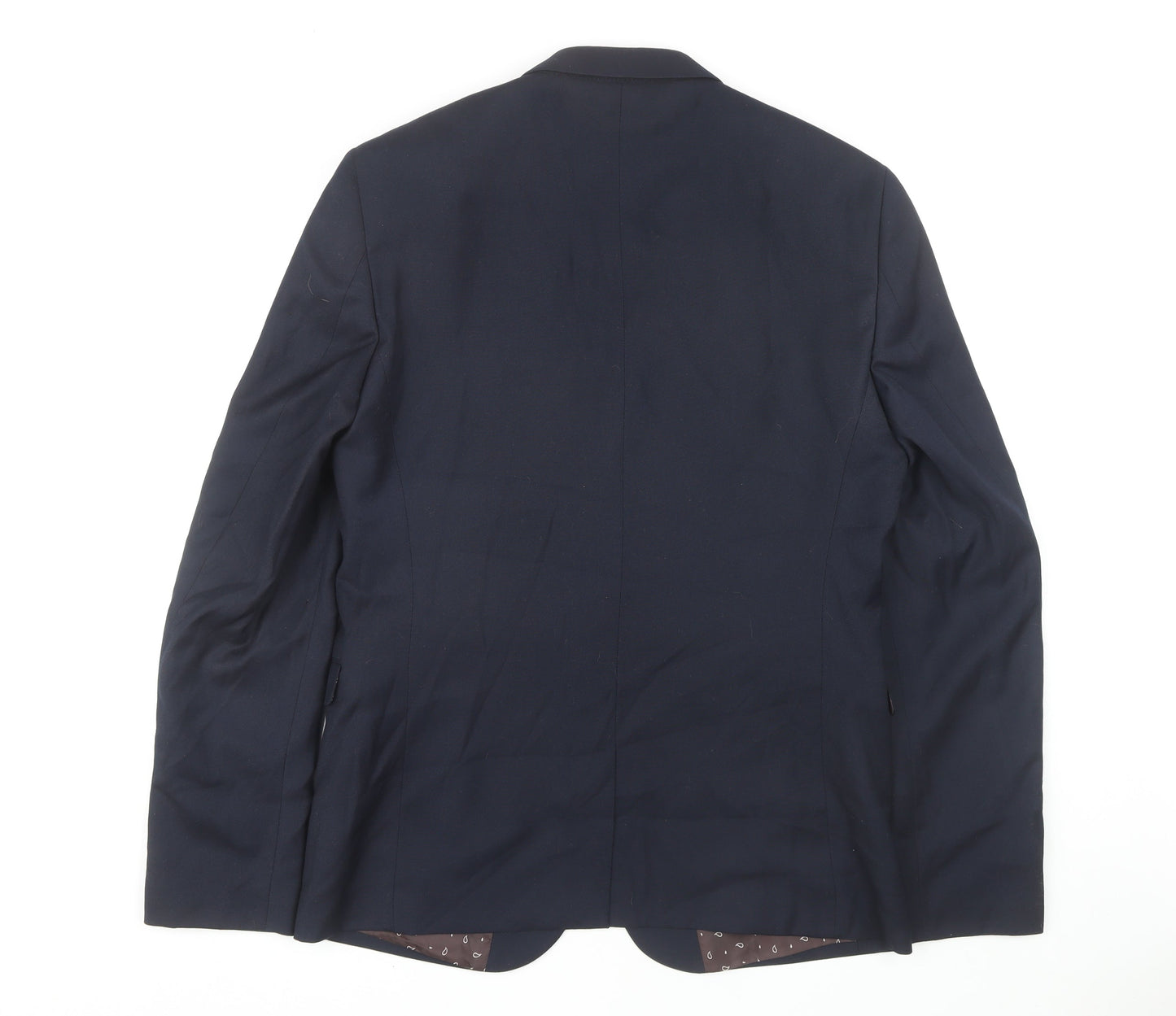 Next Men's Blue Long Blazer 42 Single-Breasted Jacket