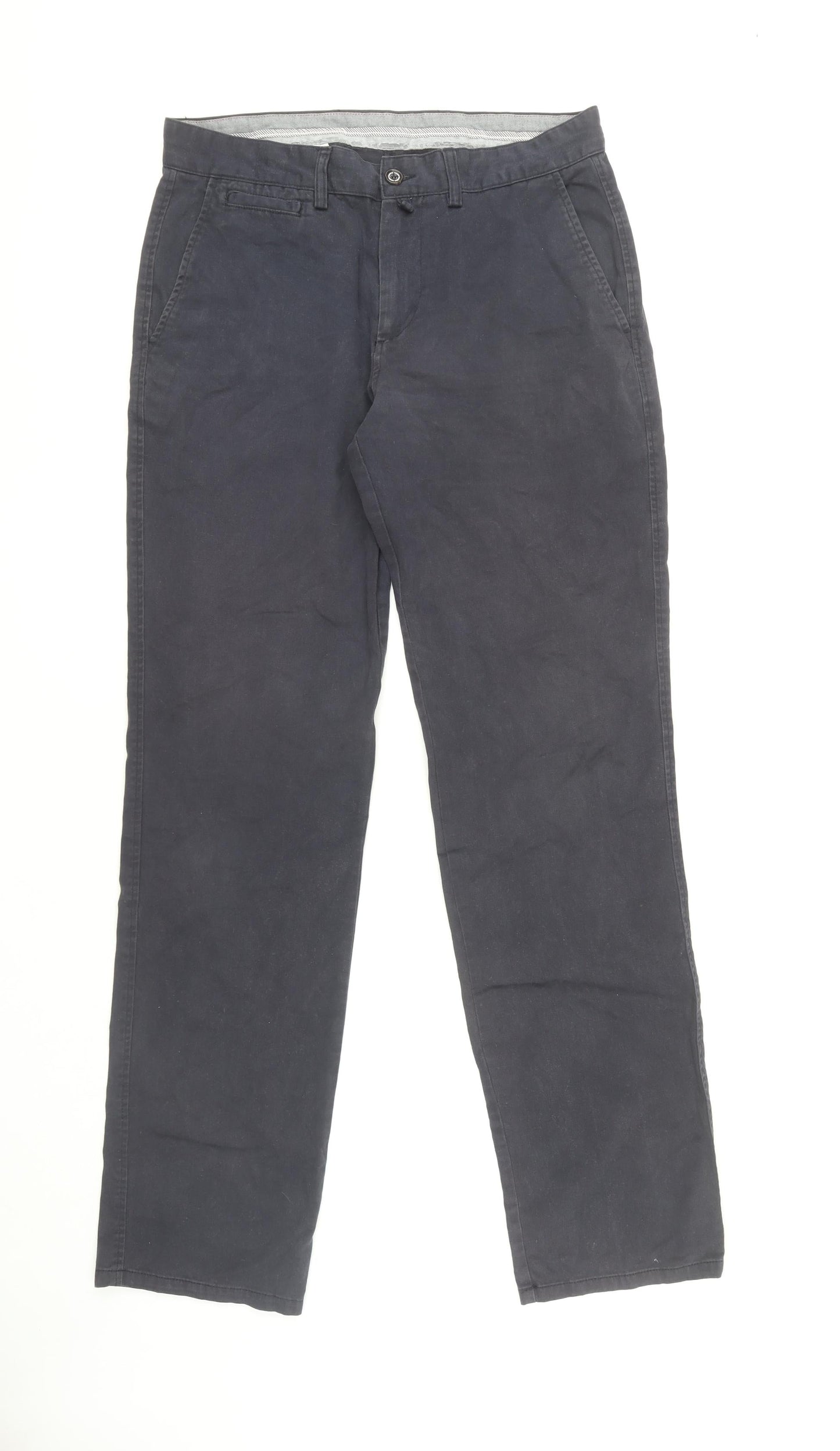 Racing Green Men's Blue Chino Trousers Size L