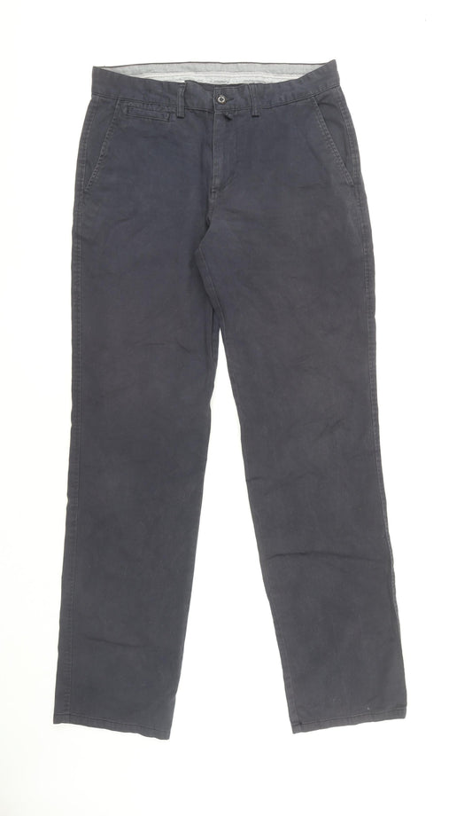 Racing Green Men's Blue Chino Trousers Size L