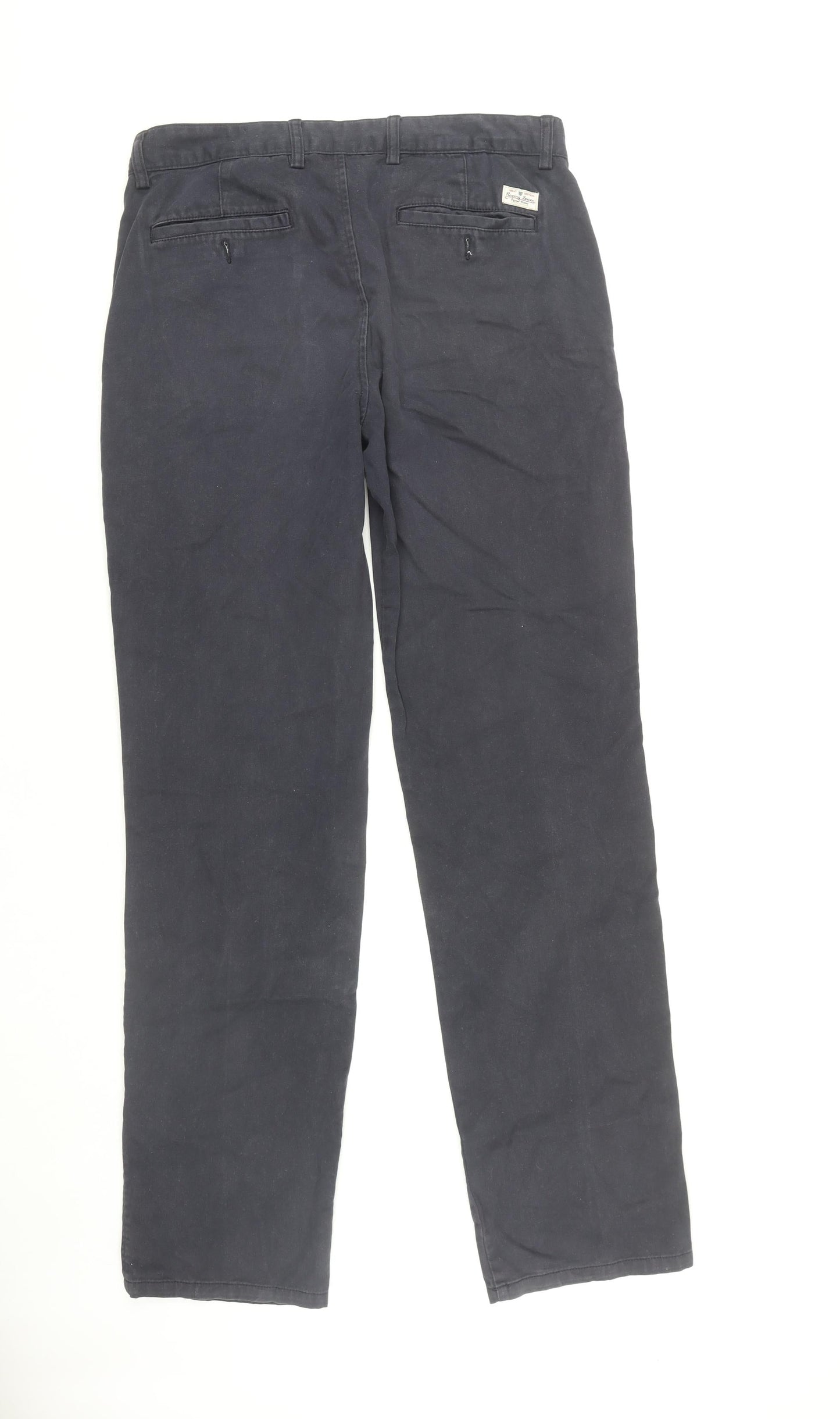 Racing Green Men's Blue Chino Trousers Size L