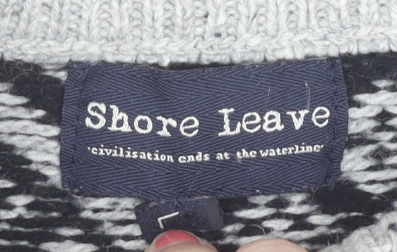 Shore Leave Men's Grey Pullover Jumper Size L