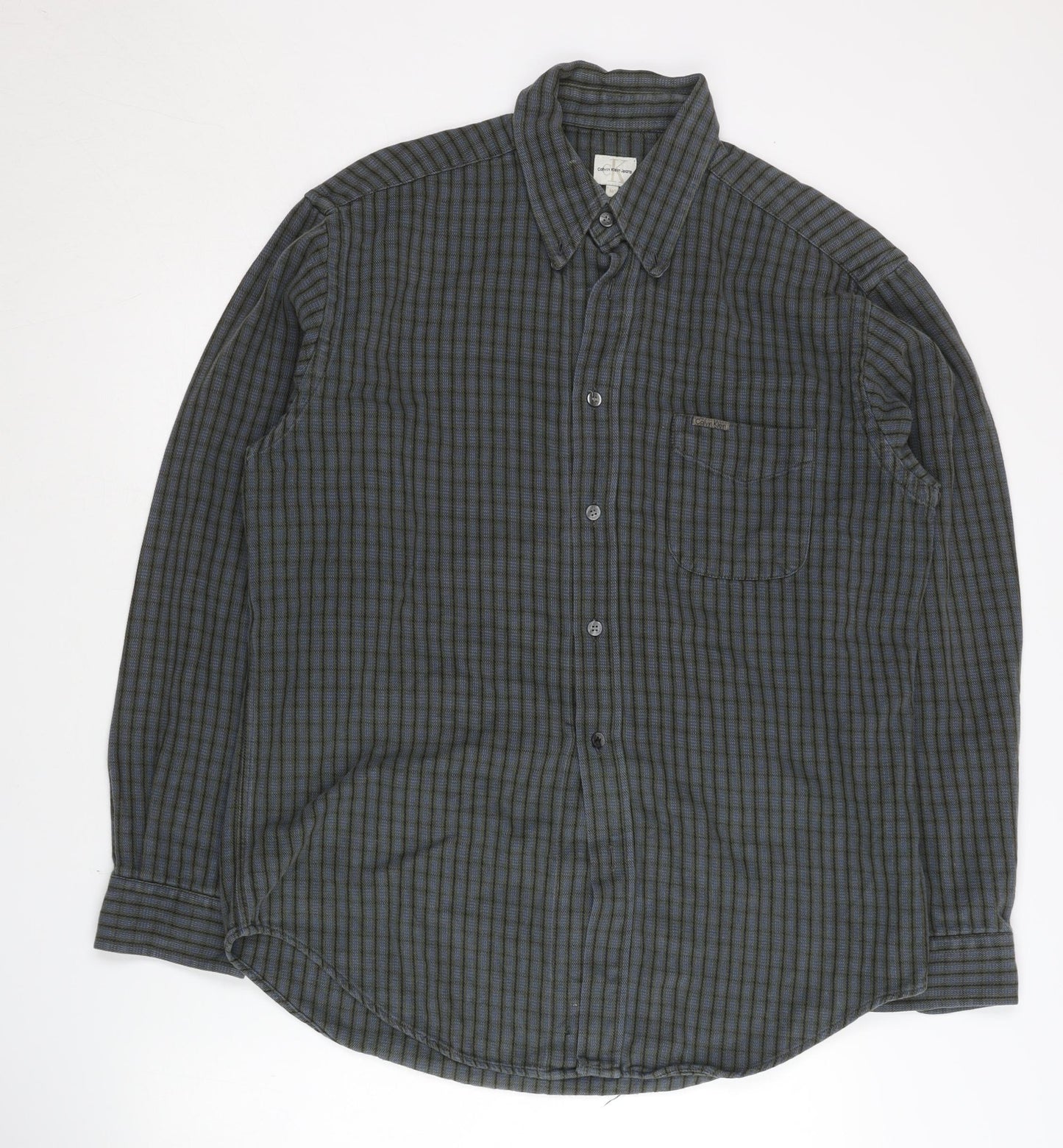 Calvin Klein Jeans Men's Grey M Check Shirt