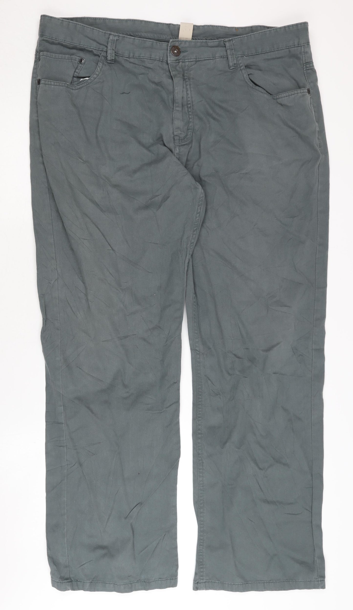 Oak Valley Men's Grey Chino Trousers Size 40