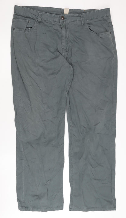 Oak Valley Men's Grey Chino Trousers Size 40