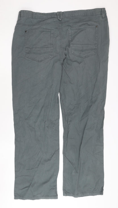 Oak Valley Men's Grey Chino Trousers Size 40