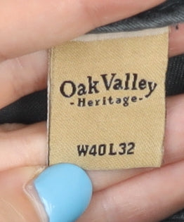 Oak Valley Men's Grey Chino Trousers Size 40