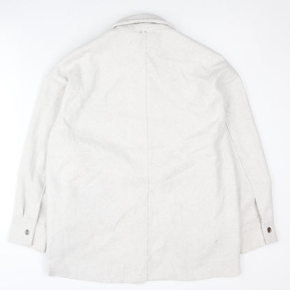 Womens UK Size XS Zara Ivory Basic Jacket