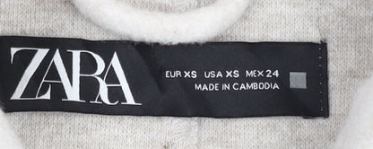 Womens UK Size XS Zara Ivory Basic Jacket