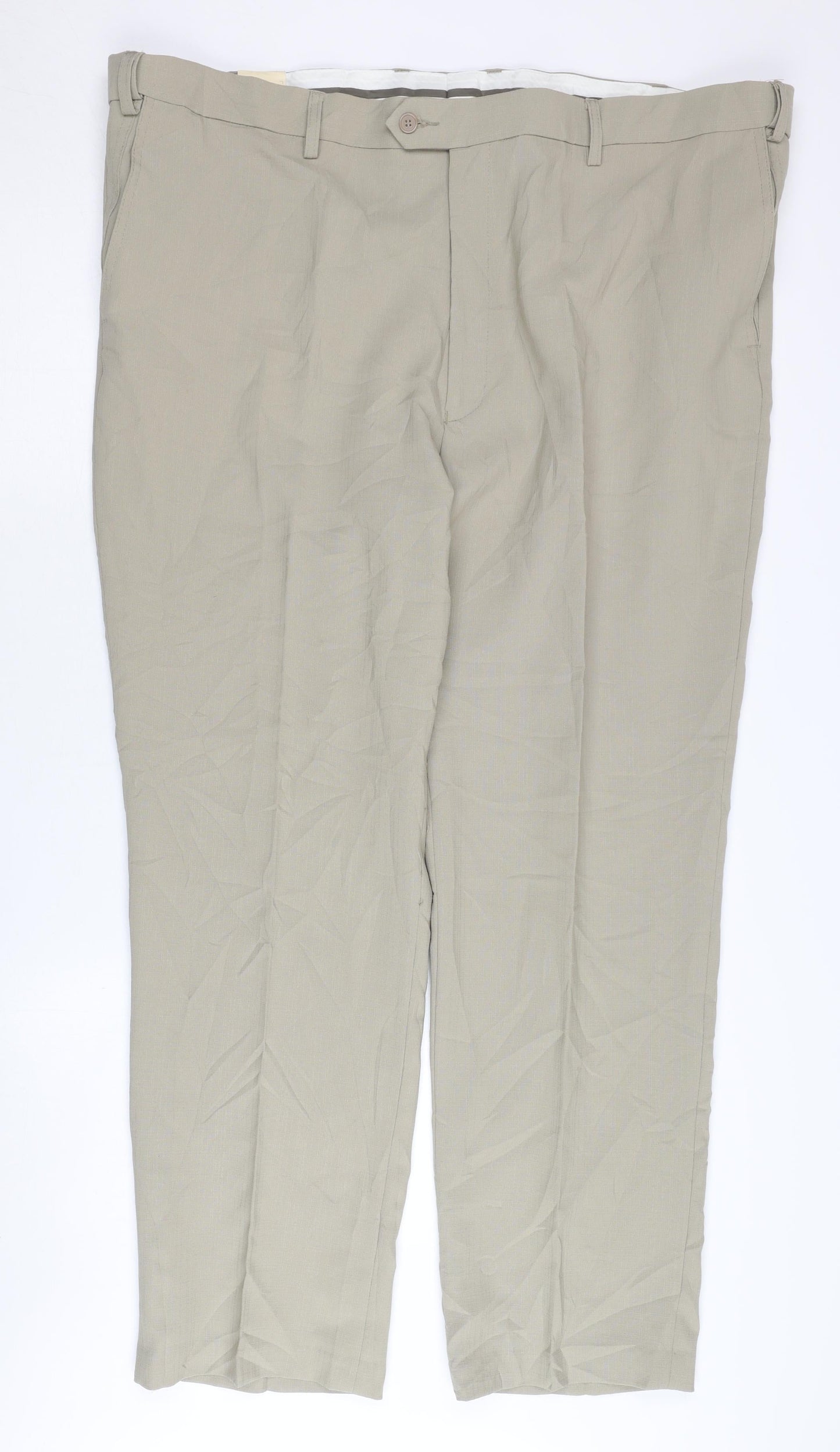 Heritage Men's Beige Trousers, 46in Waist, Regular Fit