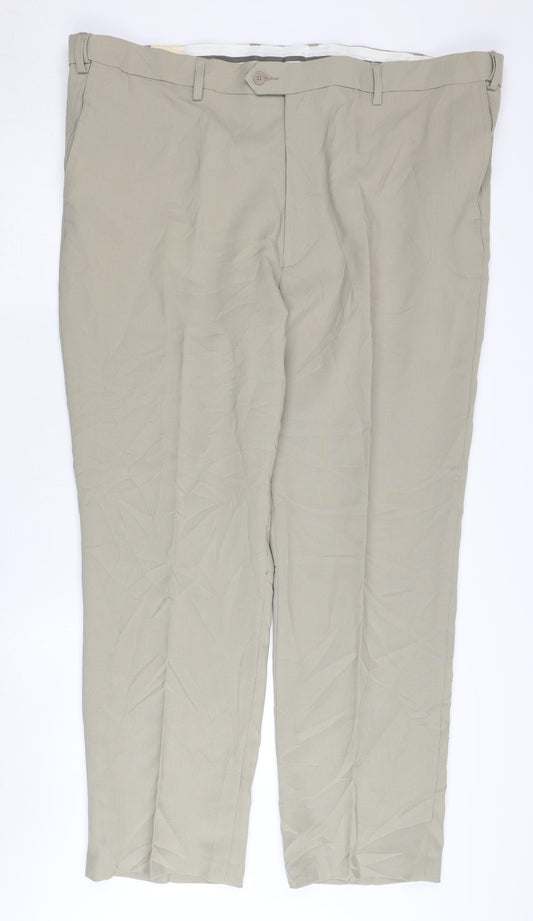 Heritage Men's Beige Trousers, 46in Waist, Regular Fit