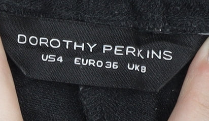 Womens UK Size 8 Dorothy Perkins Regular Fit Casual Workwear Black Trousers