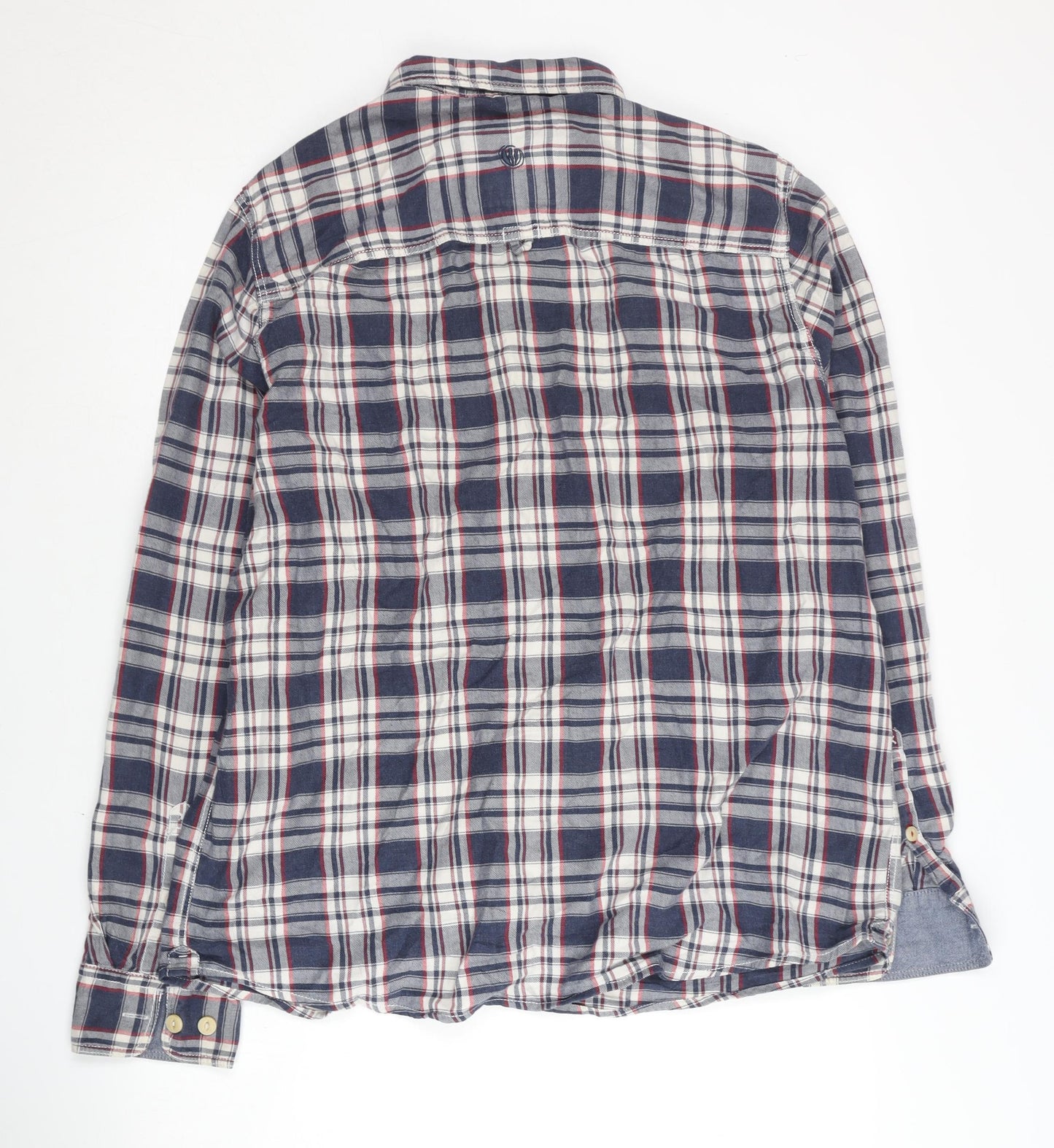 Fat Face Men's Blue Plaid Shirt, Size L, Long Sleeve Casual