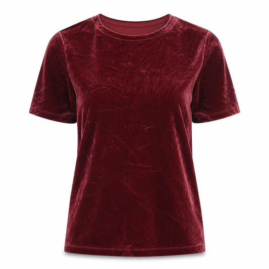 Womens UK Size XS Lands' End Red Basic T-Shirt