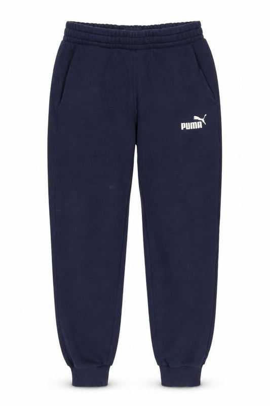 Front view of Puma Men's Blue Jogger Trousers M - Elastic Waist