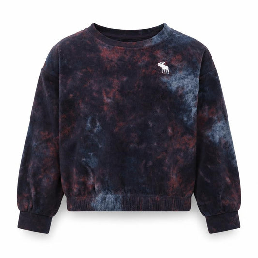 Front view of Abercrombie & Fitch boys’ multicoloured sweatshirt, 9-10 years, tie-dye pullover
