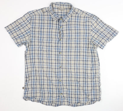 Mountain Warehouse Men's Blue Plaid Shirt XL