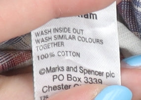 Marks and Spencer Men's XL Multicoloured Plaid Shirt