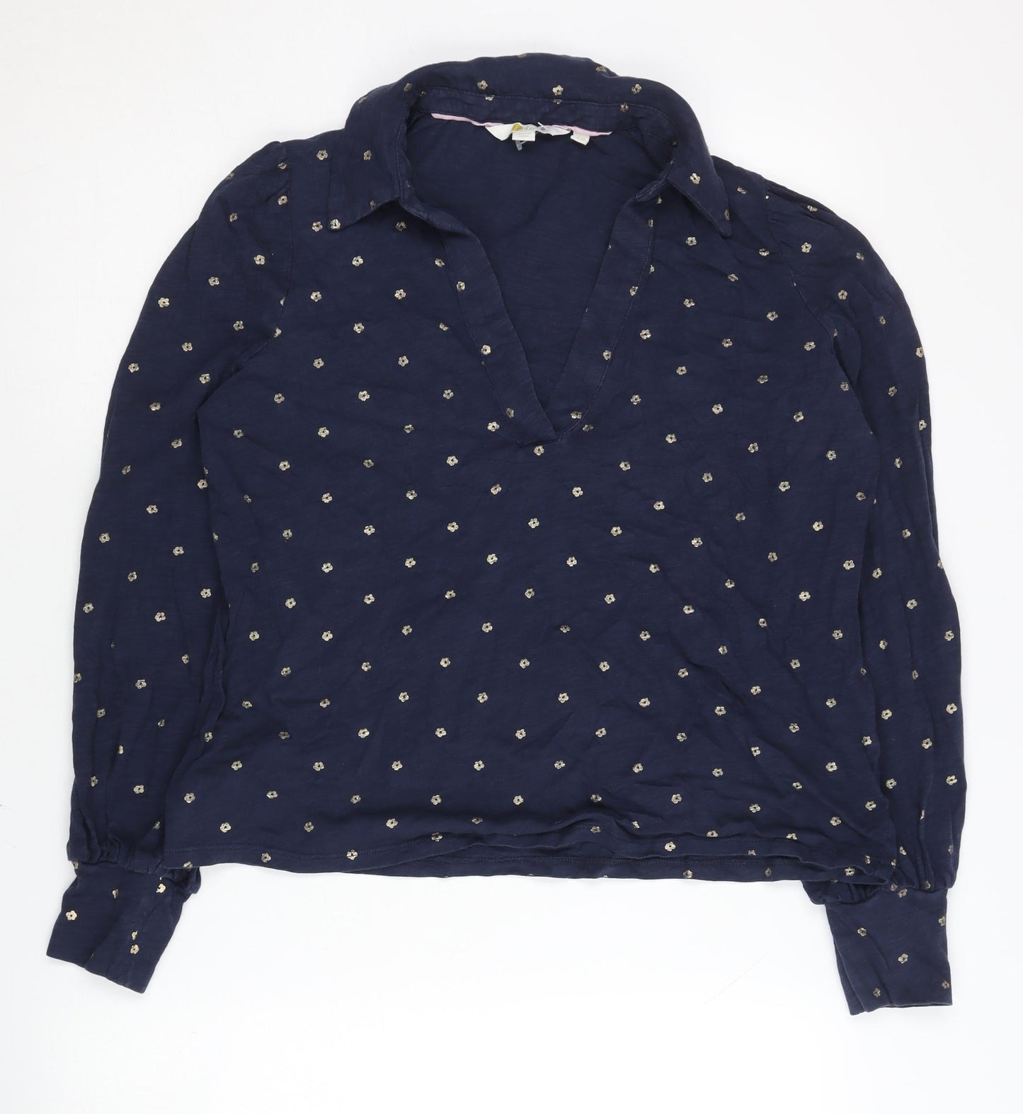 Boden Women's Blue Cotton Button-Up Shirt Size 12