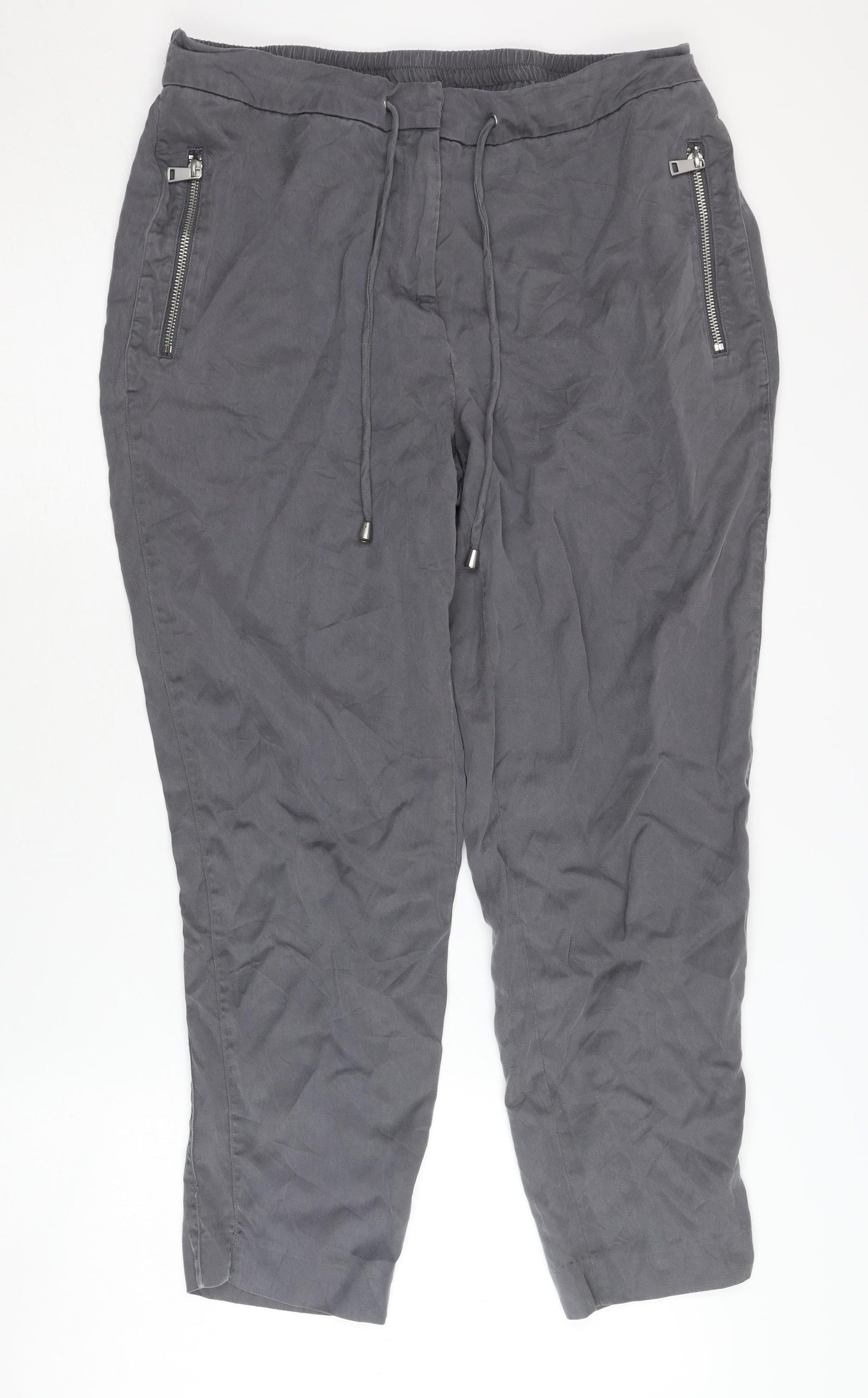 Womens UK Size 14 Mint Velvet Relaxed Fit Jogger Grey Trousers
