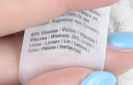 River Island Women's Ivory Wide-Leg Trousers L