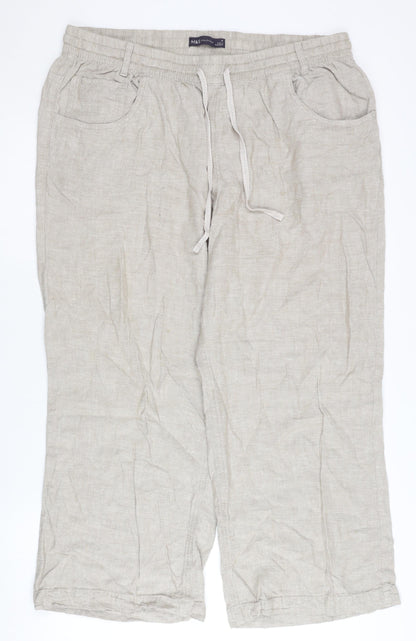 Womens UK Size 18 Marks and Spencer   Beige Trousers