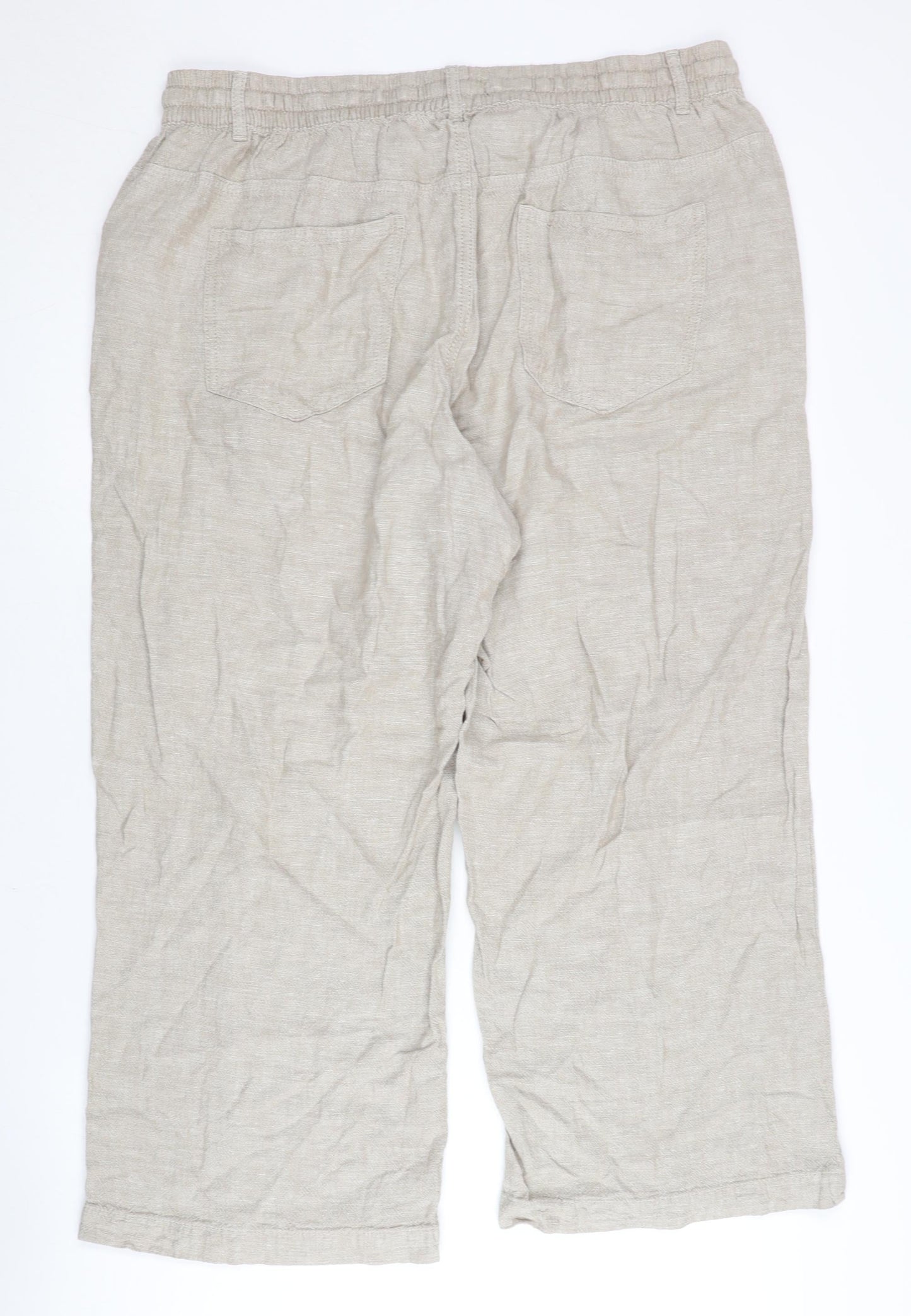 Womens UK Size 18 Marks and Spencer   Beige Trousers