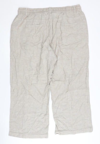 Womens UK Size 18 Marks and Spencer   Beige Trousers