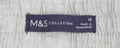 Womens UK Size 18 Marks and Spencer   Beige Trousers