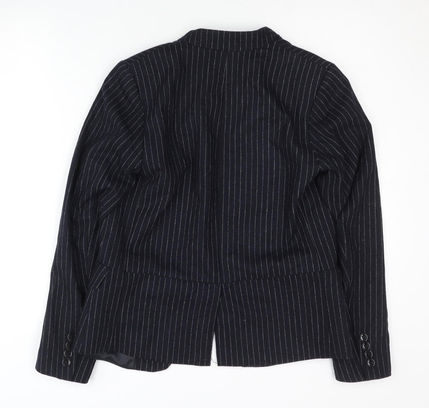 H&M Women's Black Pinstripe Blazer Size 6