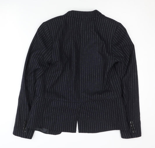 H&M Women's Black Pinstripe Blazer Size 6
