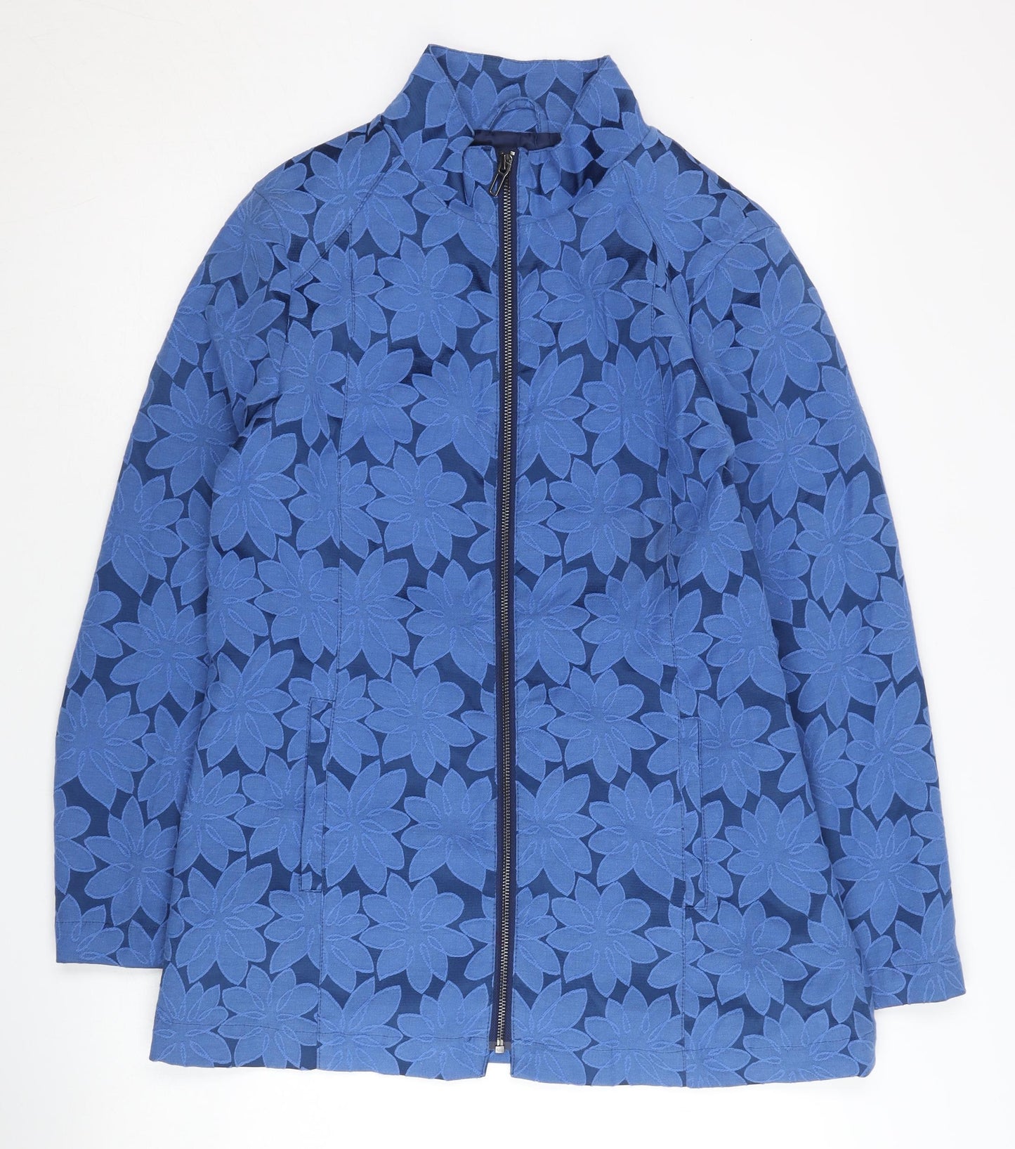 Womens UK Size 10 Cotton Traders Blue Basic Jacket