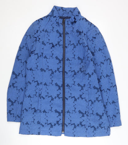 Womens UK Size 10 Cotton Traders Blue Basic Jacket